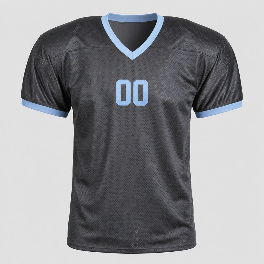 Unofficial Custom Mesh Fan Jersey – Charcoal / Ice – Personalized Name, Number & Logo – Not Licensed