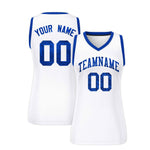 Custom White Royal Women Basketball Jersey Sequined Dress | BuyFootballJersey