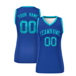 Custom Royal Sky Blue Women Basketball Jersey Sequined Dress | BuyFootballJersey