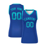 Custom Royal Sky Blue Women Basketball Jersey Sequined Dress | BuyFootballJersey
