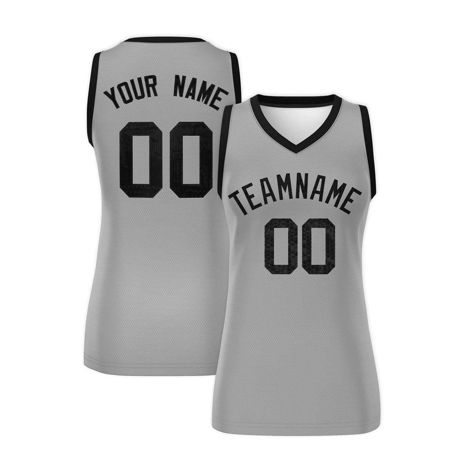 Custom Silver Black Women Basketball Jersey Sequined Dress | BuyFootballJersey