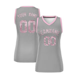 Custom Silver Light Pink Women Basketball Jersey Sequined Dress | BuyFootballJersey