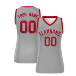 Custom Silver Red Women Basketball Jersey Sequined Dress | BuyFootballJersey