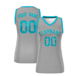 Custom Silver Sky Blue Women Basketball Jersey Sequined Dress | BuyFootballJersey