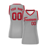 Custom Silver Red Women Basketball Jersey Sequined Dress | BuyFootballJersey