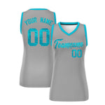 Custom Silver Sky Blue Women Basketball Jersey Sequined Dress | BuyFootballJersey