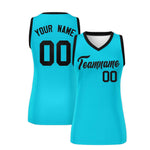 Custom Sky Blue Black Women Basketball Jersey Sequined Dress | BuyFootballJersey