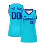 Custom Sky Blue Royal Women Basketball Jersey Sequined Dress | BuyFootballJersey