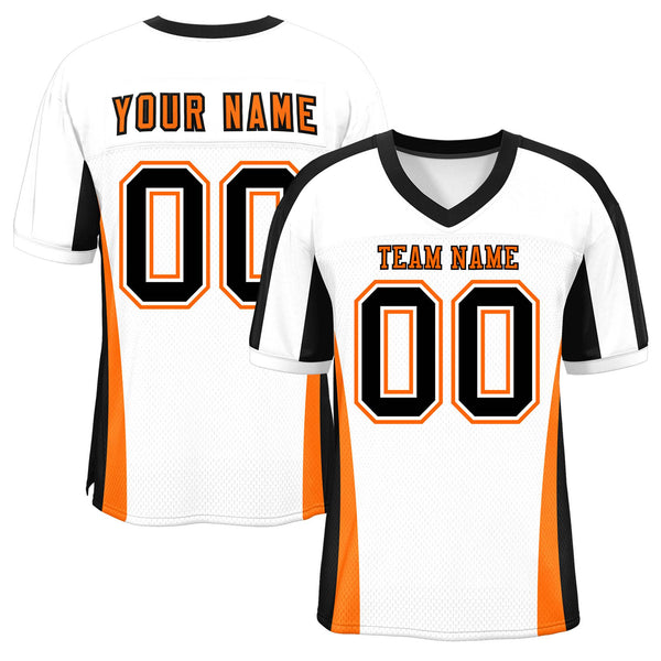 Custom White Color Block Mesh Football Jersey | BuyFootballJersey