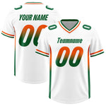 Custom White Orange and Kelly Green Sides Gradient Fashion Personalized Team Football Jersey | BuyFootballJersey