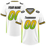 Custom White Gold Sides Gradient Fashion Personalized Team Football Jersey | BuyFootballJersey