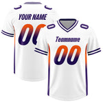 Custom White Orange and Purple Sides Gradient Fashion Personalized Team Football Jersey | BuyFootballJersey