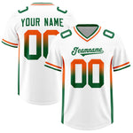 Custom White Orange and Kelly Green Sides Gradient Fashion Personalized Team Football Jersey | BuyFootballJersey
