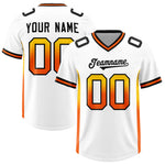 Custom White Gold Sides Gradient Fashion Personalized Team Football Jersey | BuyFootballJersey