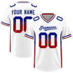 Custom White Royal and Red Sides Gradient Fashion Personalized Team Football Jersey | BuyFootballJersey