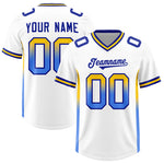 Custom White Gold Sides Gradient Fashion Personalized Team Football Jersey | BuyFootballJersey