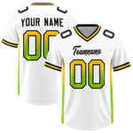 Custom White Gold Sides Gradient Fashion Personalized Team Football Jersey | BuyFootballJersey
