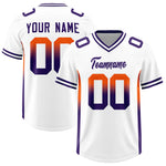 Custom White Orange and Purple Sides Gradient Fashion Personalized Team Football Jersey | BuyFootballJersey