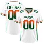 Custom White Orange and Kelly Green Sides Gradient Fashion Personalized Team Football Jersey | BuyFootballJersey