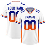 Custom White Royal and Orange Sides Gradient Fashion Personalized Team Football Jersey | BuyFootballJersey