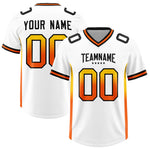 Custom White Gold Sides Gradient Fashion Personalized Team Football Jersey | BuyFootballJersey