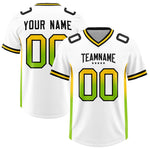 Custom White Gold Sides Gradient Fashion Personalized Team Football Jersey | BuyFootballJersey