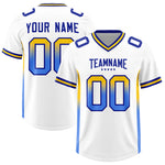 Custom White Gold Sides Gradient Fashion Personalized Team Football Jersey | BuyFootballJersey