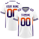 Custom White Orange and Purple Sides Gradient Fashion Personalized Team Football Jersey | BuyFootballJersey