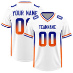 Custom White Royal and Orange Sides Gradient Fashion Personalized Team Football Jersey | BuyFootballJersey