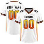 Custom White Gold Sides Gradient Fashion Personalized Team Football Jersey | BuyFootballJersey
