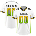 Custom White Gold Sides Gradient Fashion Personalized Team Football Jersey | BuyFootballJersey