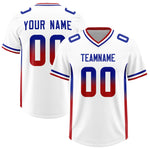 Custom White Royal and Red Sides Gradient Fashion Personalized Team Football Jersey | BuyFootballJersey