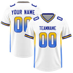 Custom White Gold Sides Gradient Fashion Personalized Team Football Jersey | BuyFootballJersey
