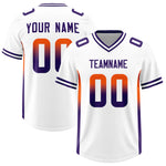 Custom White Orange and Purple Sides Gradient Fashion Personalized Team Football Jersey | BuyFootballJersey