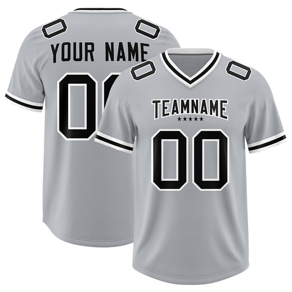 Custom Silver Classic Style American Football Jerseys | BuyFootballJersey