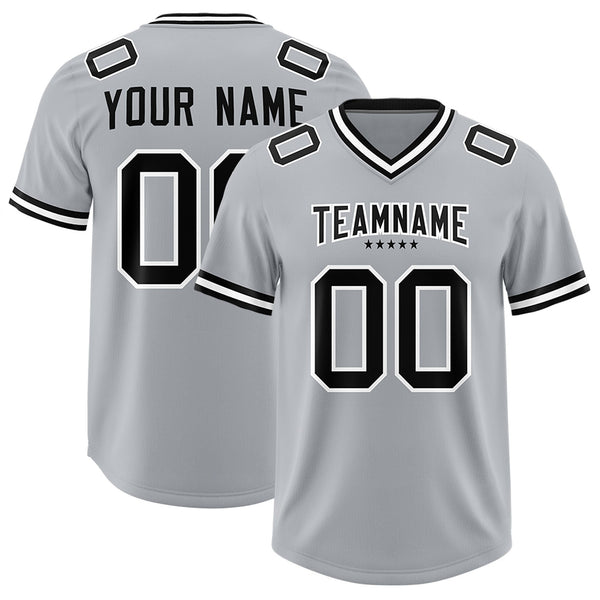 Custom Silver Classic Style American Football Jerseys | BuyFootballJersey