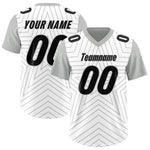 Custom White Gray Personalized Star Pattern Raglan Sleeves Football Jersey | BuyFootballJersey
