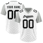 Custom White Gray Personalized Star Pattern Raglan Sleeves Football Jersey | BuyFootballJersey