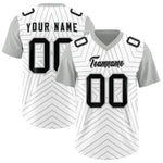 Custom White Gray Personalized Star Pattern Raglan Sleeves Football Jersey | BuyFootballJersey