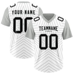 Custom White Gray Personalized Star Pattern Raglan Sleeves Football Jersey | BuyFootballJersey