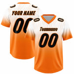 Custom White Orange Gradient Fashion Outdoor Football Jersey | BuyFootballJersey