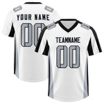 Custom White Black Side Stripe Pattern Football Jersey | BuyFootballJersey