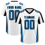Custom White Black Side Stripe Pattern Football Jersey | BuyFootballJersey