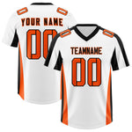 Custom White Black Side Stripe Pattern Football Jersey | BuyFootballJersey