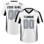 Custom White Black Side Stripe Pattern Football Jersey | BuyFootballJersey