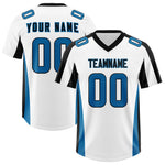 Custom White Black Side Stripe Pattern Football Jersey | BuyFootballJersey