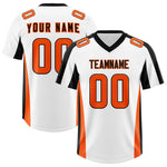 Custom White Black Side Stripe Pattern Football Jersey | BuyFootballJersey
