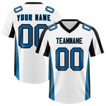 Custom White Black Side Stripe Pattern Football Jersey | BuyFootballJersey