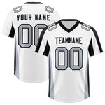 Custom White Black Side Stripe Pattern Football Jersey | BuyFootballJersey