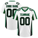 Custom White Kelly Green Side Stripe Pattern Football Jersey | BuyFootballJersey